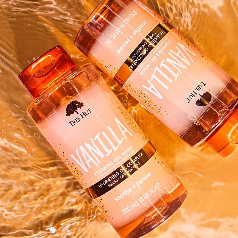 slide 9 of 13, Tree Hut Vanilla Foaming Gel Body Wash - 18 fl oz, 18 fl oz