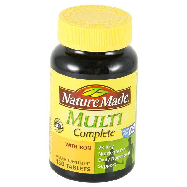 Nature Made Multi Complete With Iron Tablets 130 ct Shipt