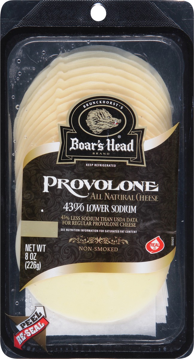 slide 6 of 9, Boar's Head Lower Sodium Provolone, 8 oz