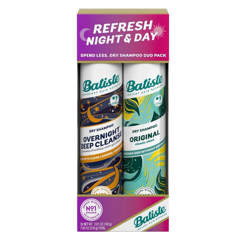slide 1 of 2, Batiste Refresh Day & Night Dry Shampoo Holiday Gift Set - 7.62oz/2ct, 3.81 oz
