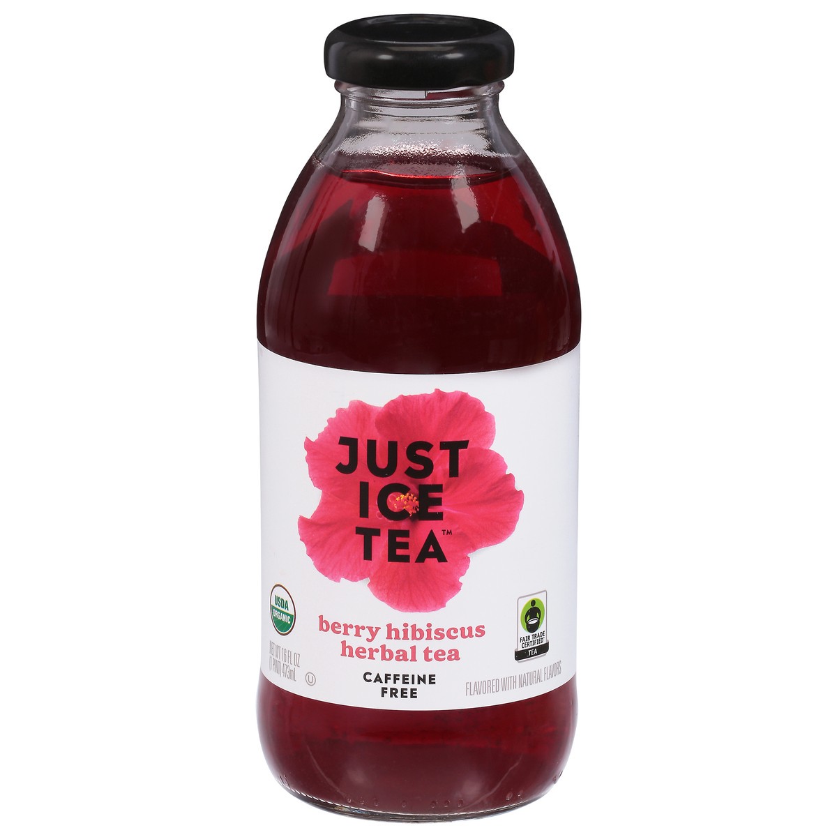 slide 1 of 14, Just Ice Tea Caffeine Free Berry Hibiscus Herbal Tea 16 fl oz, 16 fl oz