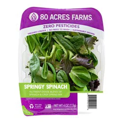 80 Acres Farms Springy Spinach Salad Blend