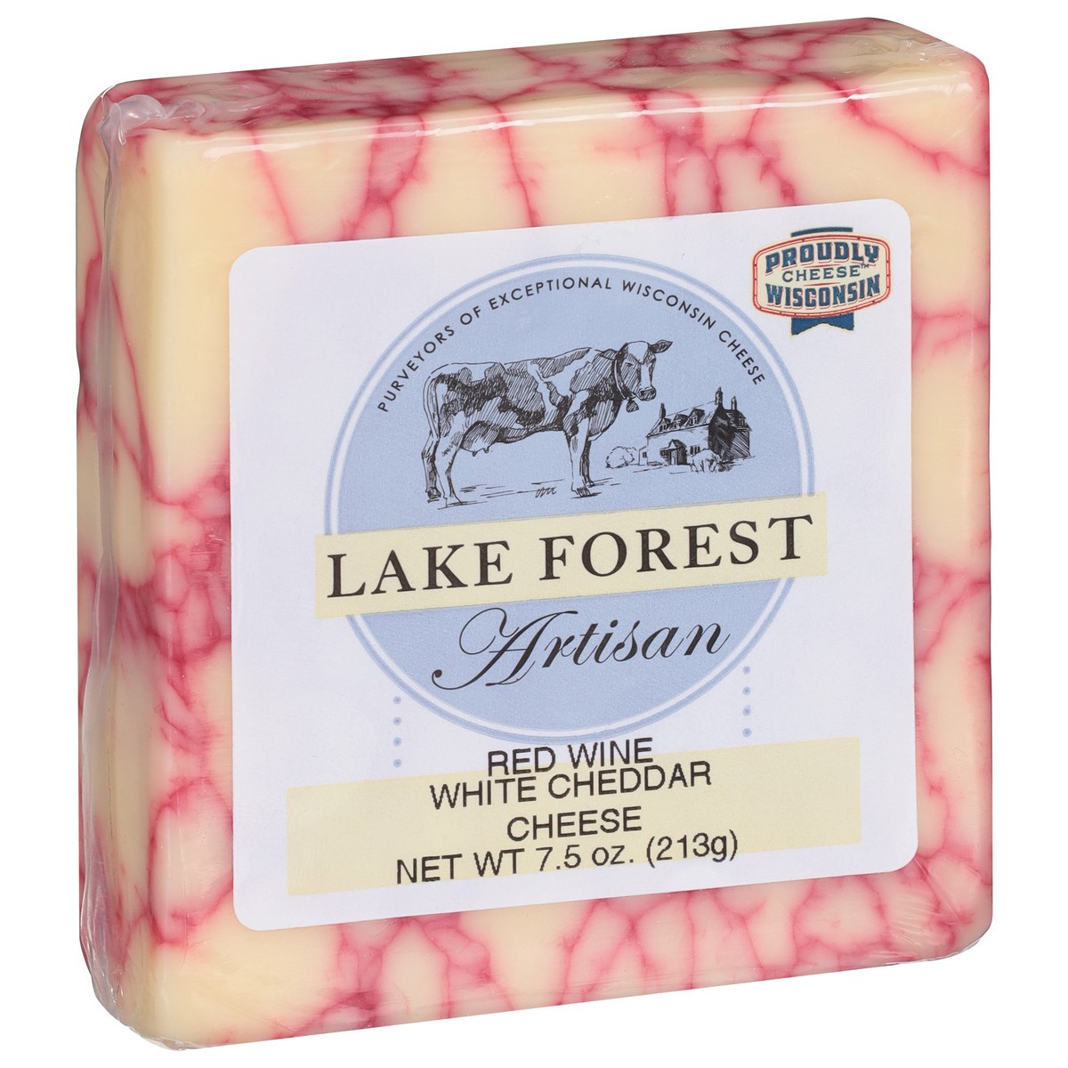 slide 6 of 9, Lake Forest Artisan Red Wine White Cheddar Cheese 7.5 oz, 7.5 oz