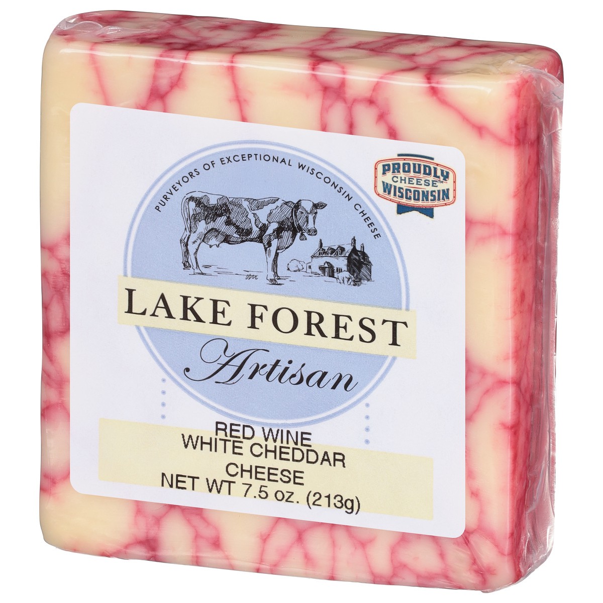 slide 3 of 9, Lake Forest Artisan Red Wine White Cheddar Cheese 7.5 oz, 7.5 oz