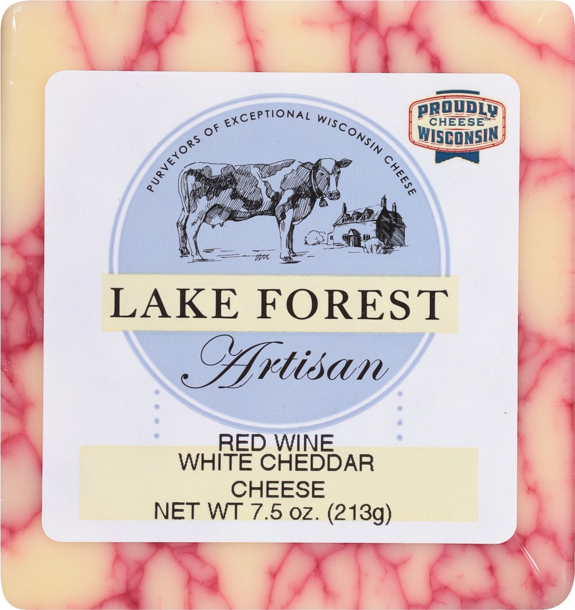 slide 2 of 9, Lake Forest Artisan Red Wine White Cheddar Cheese 7.5 oz, 7.5 oz