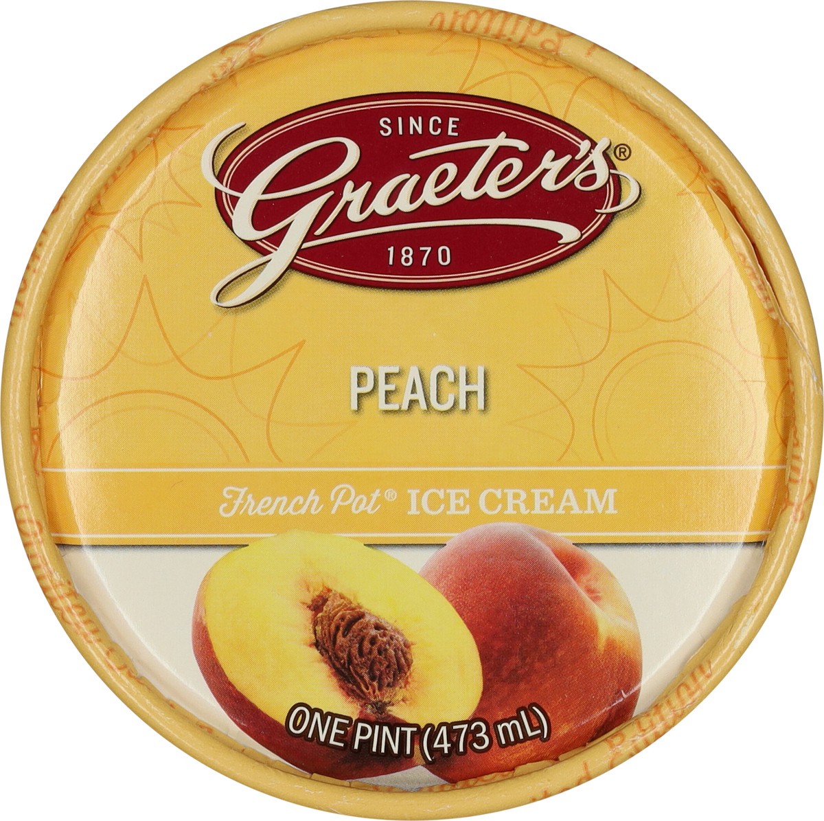 slide 8 of 13, Graeter's French Pot Peach Ice Cream 1 pt, 16 oz