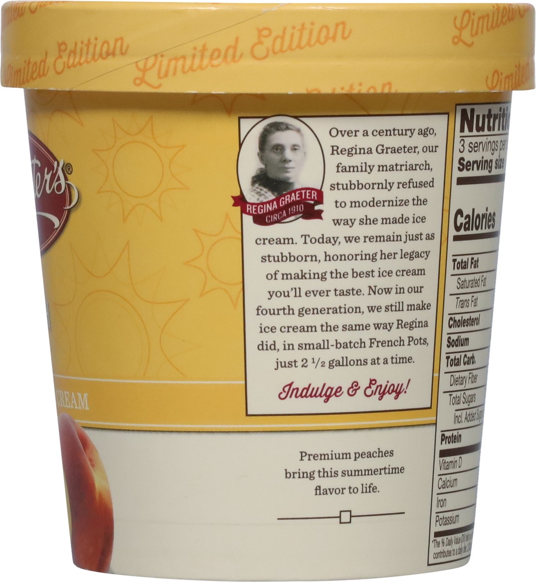 slide 7 of 13, Graeter's French Pot Peach Ice Cream 1 pt, 16 oz