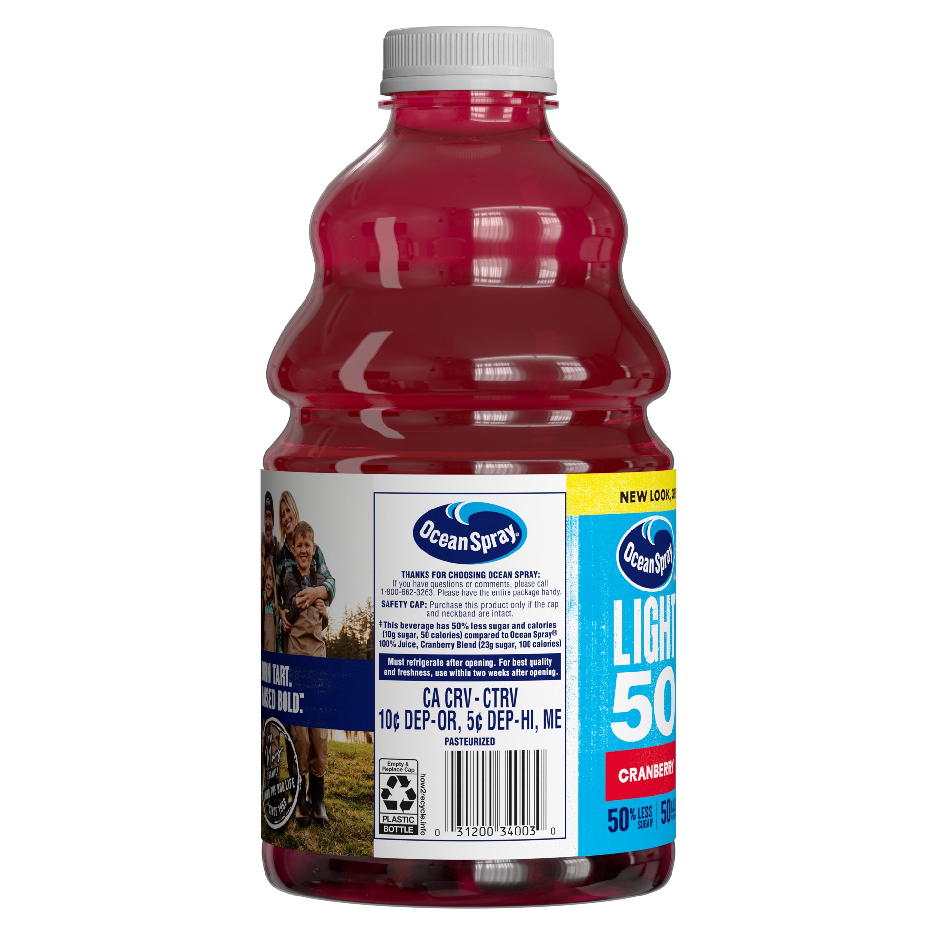 slide 6 of 6, Ocean Spray Light‡ 50 Cran™ Cranberry Juice Drink, 46 fl oz