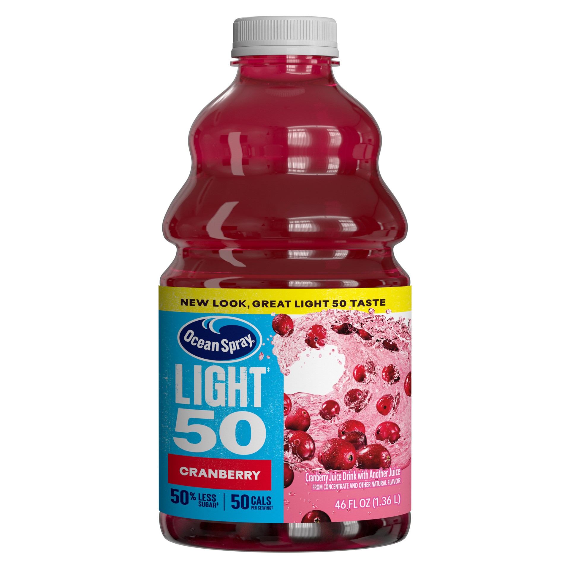 slide 1 of 6, Ocean Spray Light‡ 50 Cran™ Cranberry Juice Drink, 46 fl oz