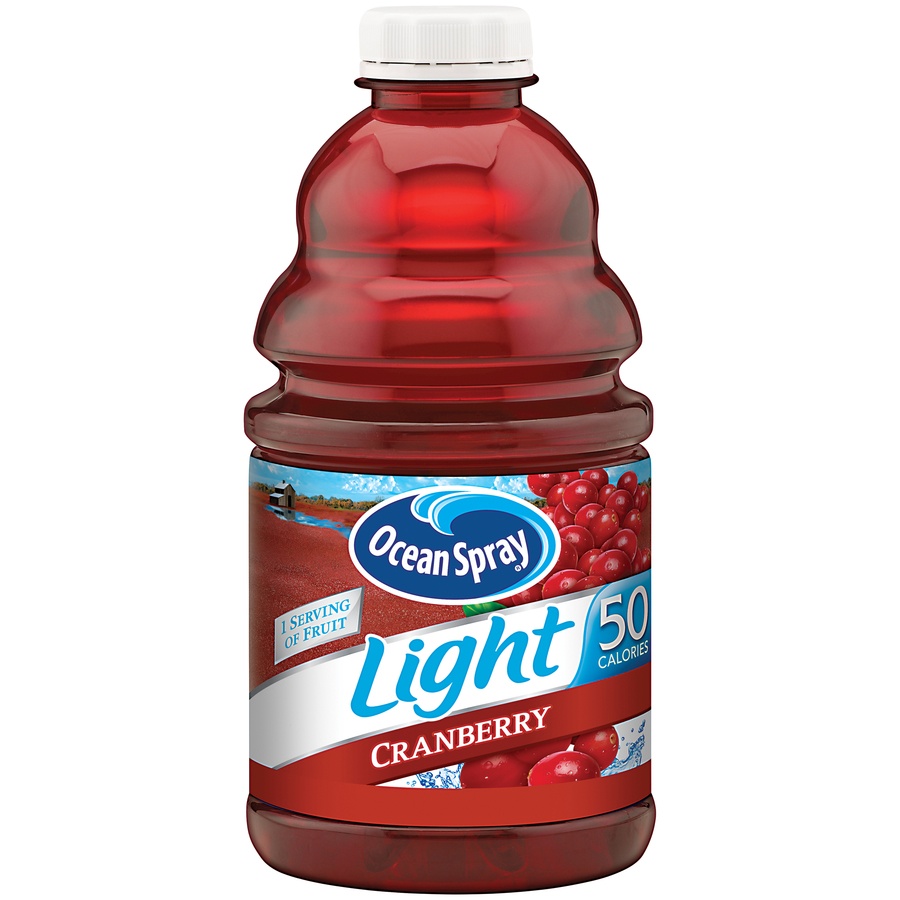 slide 1 of 1, Ocean Spray Juice Drink, Cranberry, Light - 46 oz, 46 oz