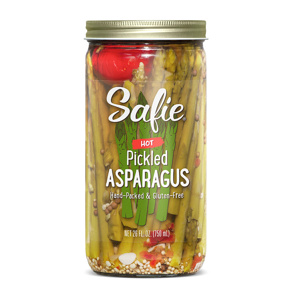 slide 1 of 1, Safie Hot Pickled Asparagus, 26 oz