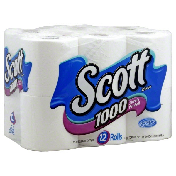 slide 1 of 1, Scott Bath Tissue, 12 ct