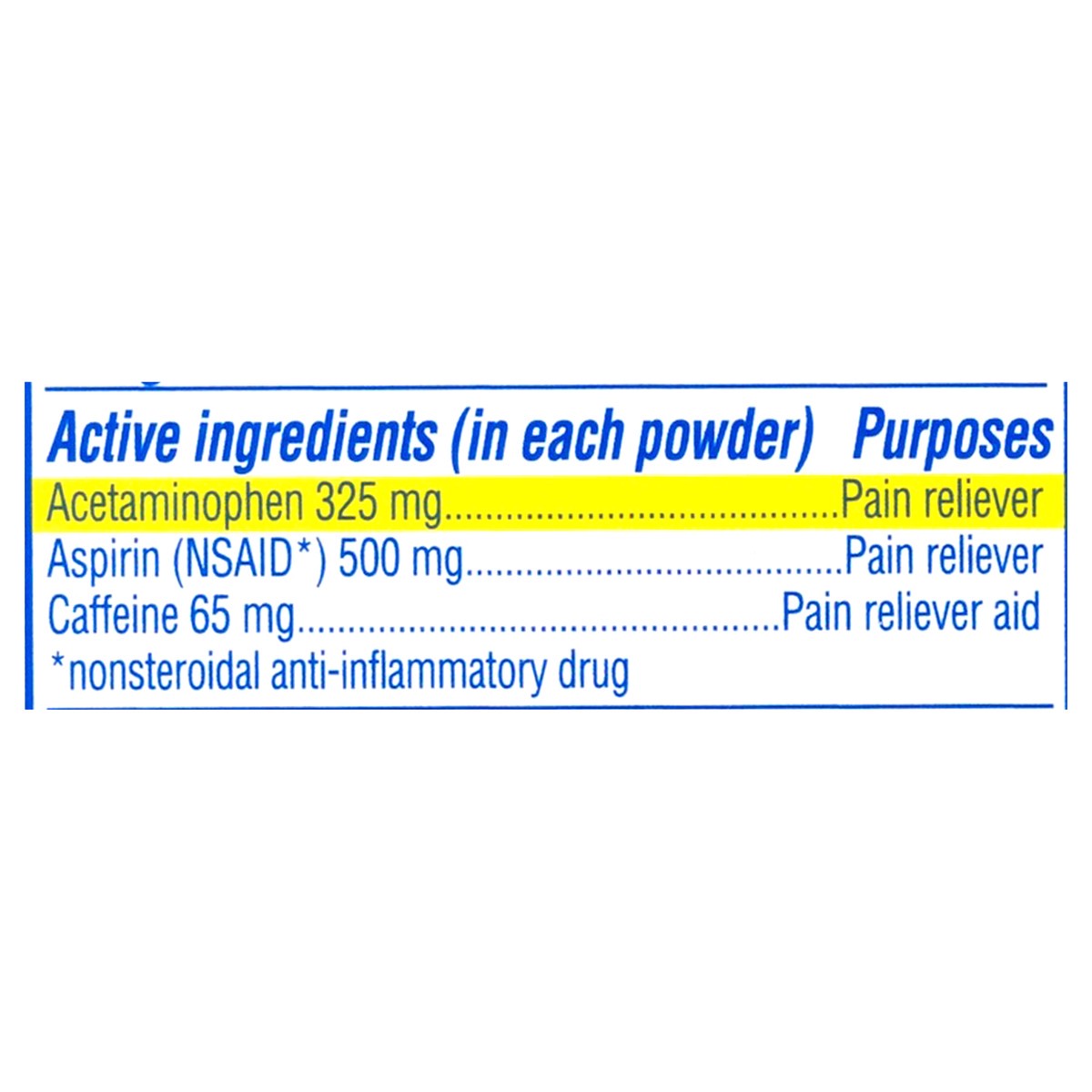 slide 5 of 12, Goody's Goody''s Headache Powder, Headache Relief with Acetaminophen and Aspirin, Mixed Fruit Blast Flavor Dissolve Packs, 4 Count, 4 ct