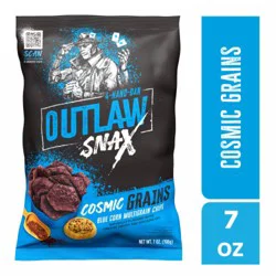 Outlaw Snax 4-Hand Dan Cosmic Grains Blue Corn Multigrain Chips
