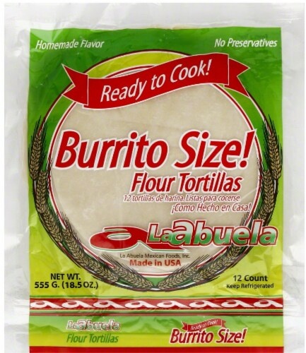 slide 1 of 5, La Abuela Burrito Size Flour Tortillas, 18.5 oz