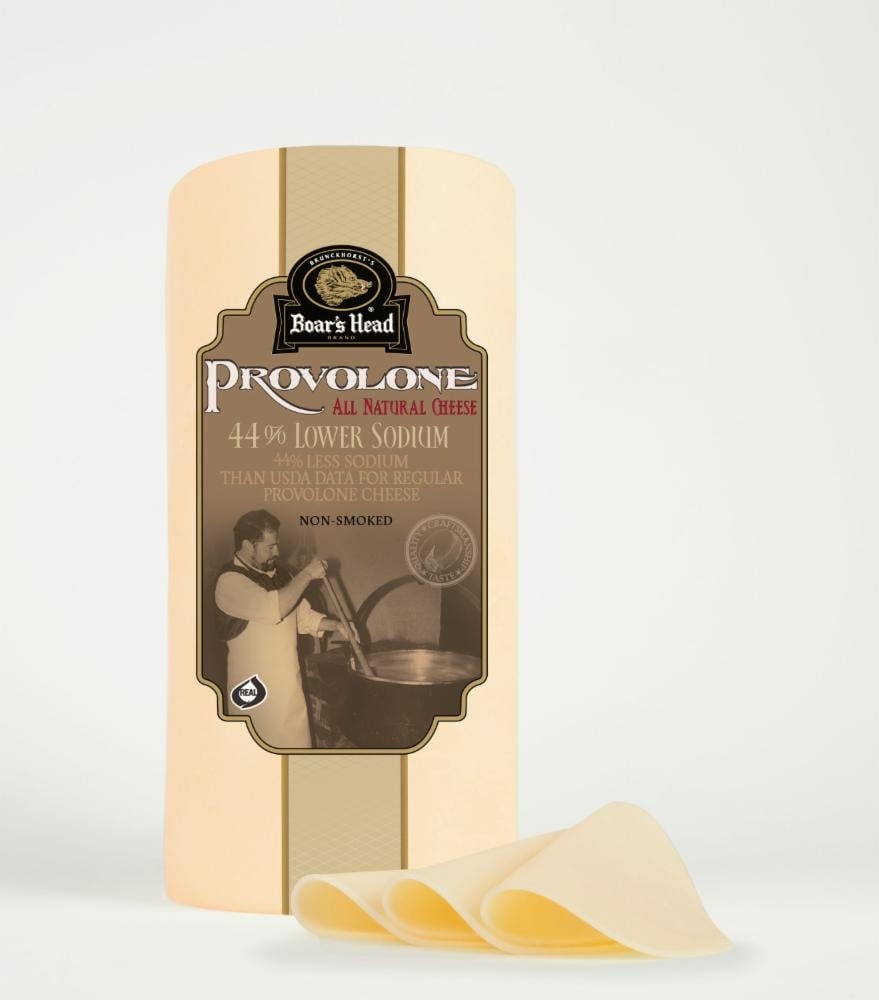 slide 1 of 1, Boar's Head Low Sodium Provolone Cheese, per lb