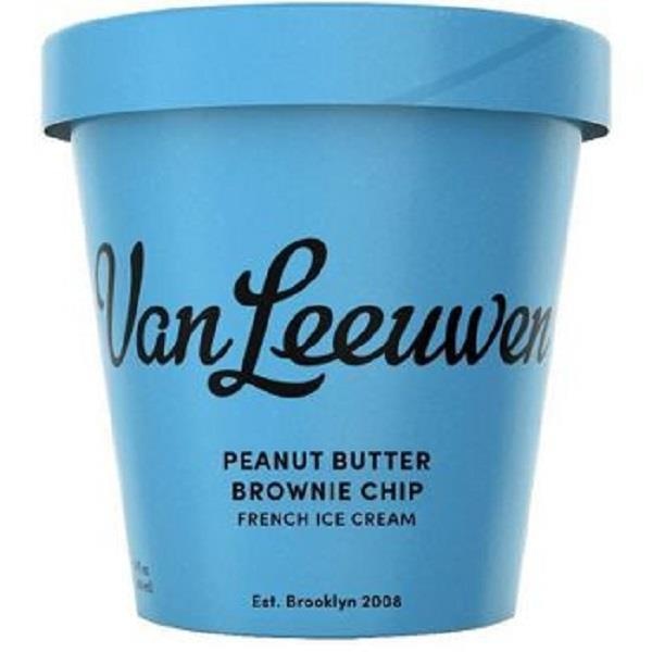 slide 1 of 1, Van Leeuwen Peanut Butter Brownie Chip Ice Cream, 14 oz