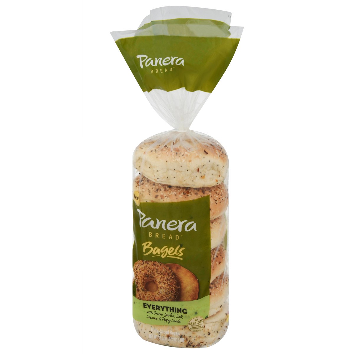 slide 2 of 9, Panera Bread Bagels, Pre-Sliced, Everything, 6 ct