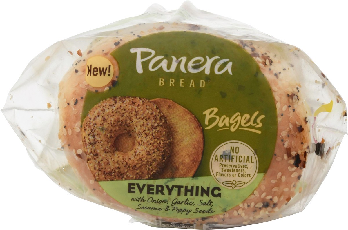slide 6 of 9, Panera Bread Bagels, Pre-Sliced, Everything, 6 ct