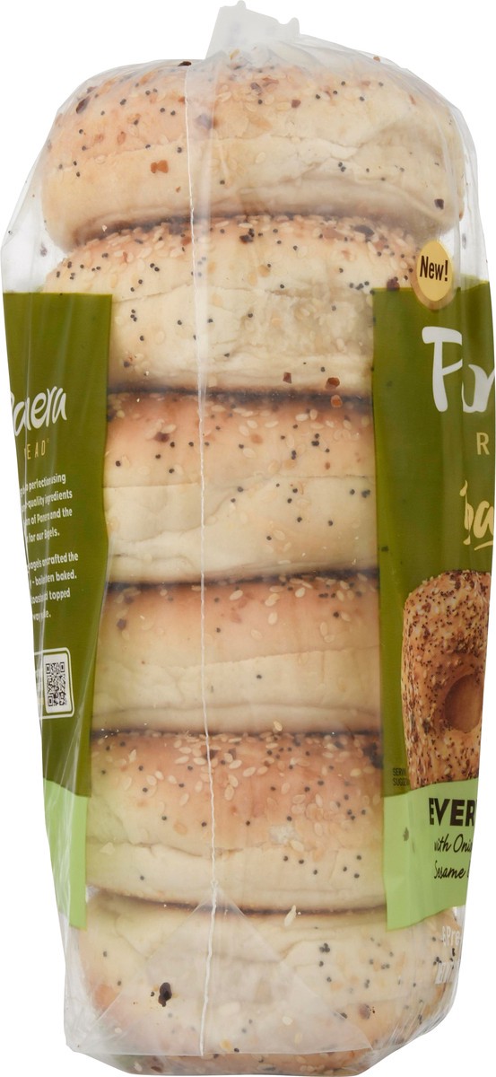 slide 5 of 9, Panera Bread Bagels, Pre-Sliced, Everything, 6 ct