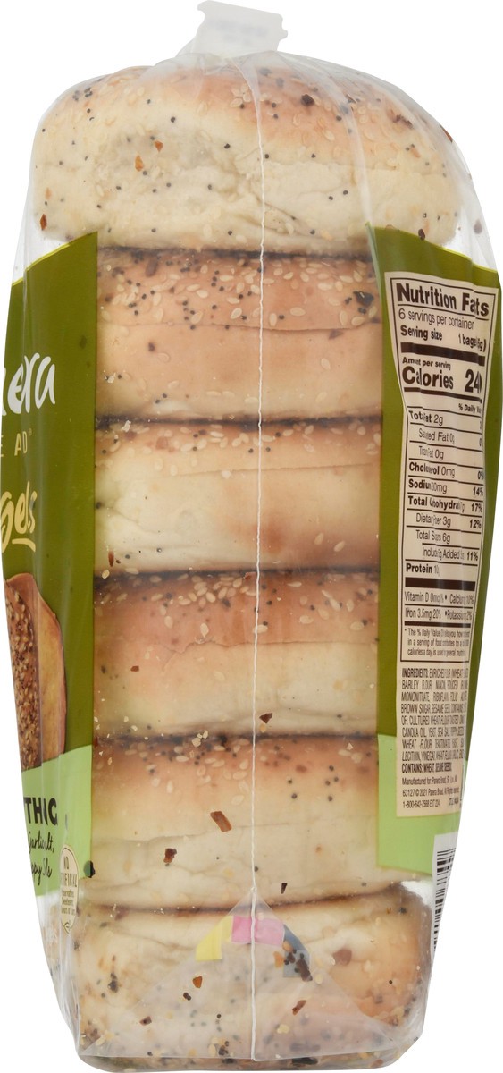 slide 8 of 9, Panera Bread Bagels, Pre-Sliced, Everything, 6 ct