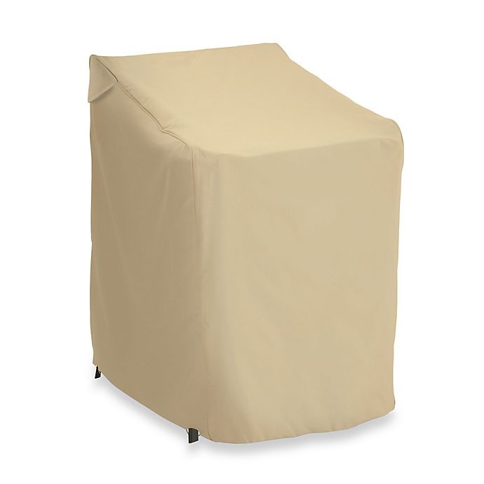 slide 1 of 1, Classic Accessories Terrazzo Stackable Chair Cover - Sand, 1 ct