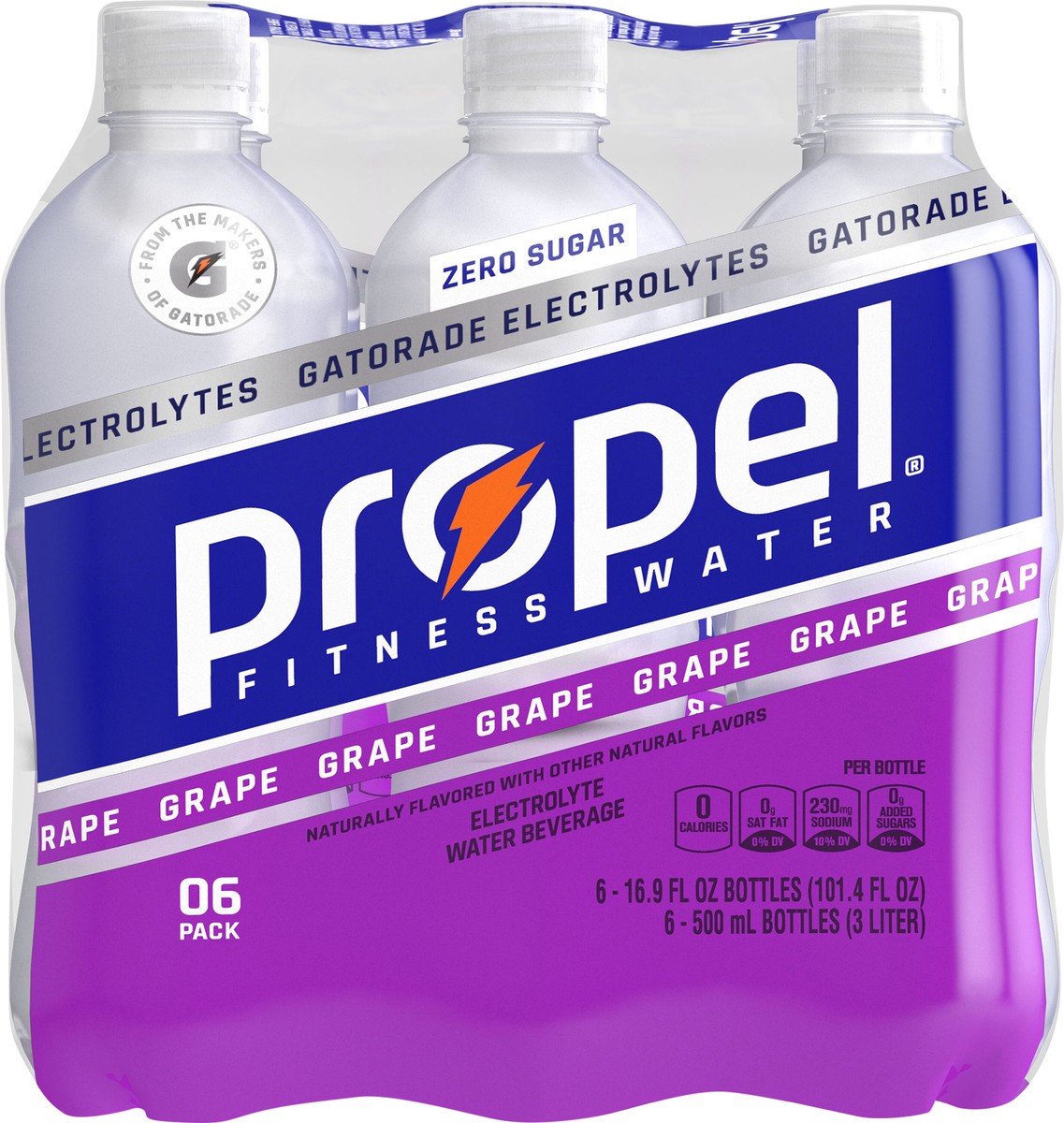 slide 9 of 10, Propel Thirst Quencher , Grape, 6 ct; 16.9 oz