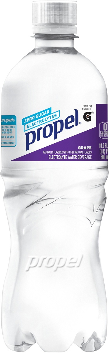 slide 5 of 7, Propel Zero Grape Nutrient Enhanced Water Bottles, 6 ct; 16.9 fl oz