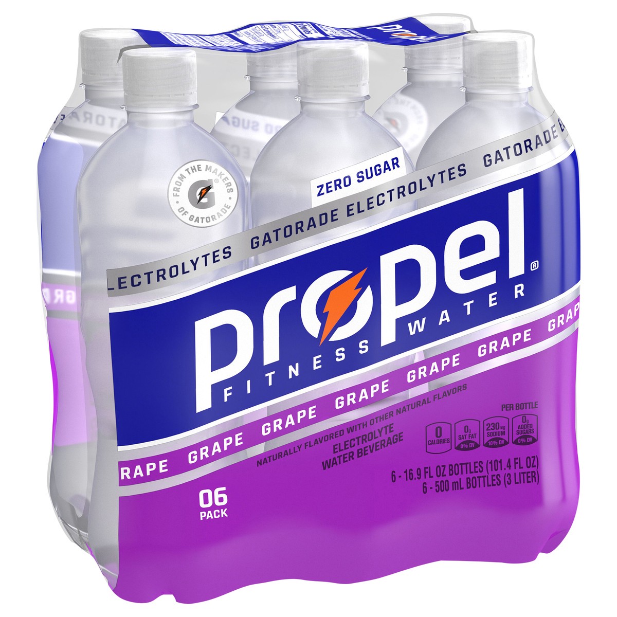 slide 10 of 10, Propel Thirst Quencher , Grape, 6 ct; 16.9 oz