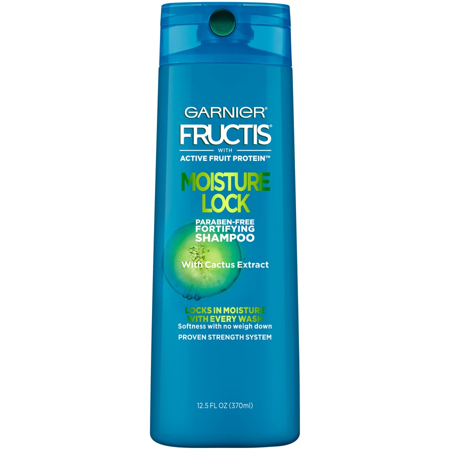 slide 1 of 6, Garnier with Active Protein Moisture Lock Fortifying Shampoo with Cactus Extract, 12.5 oz