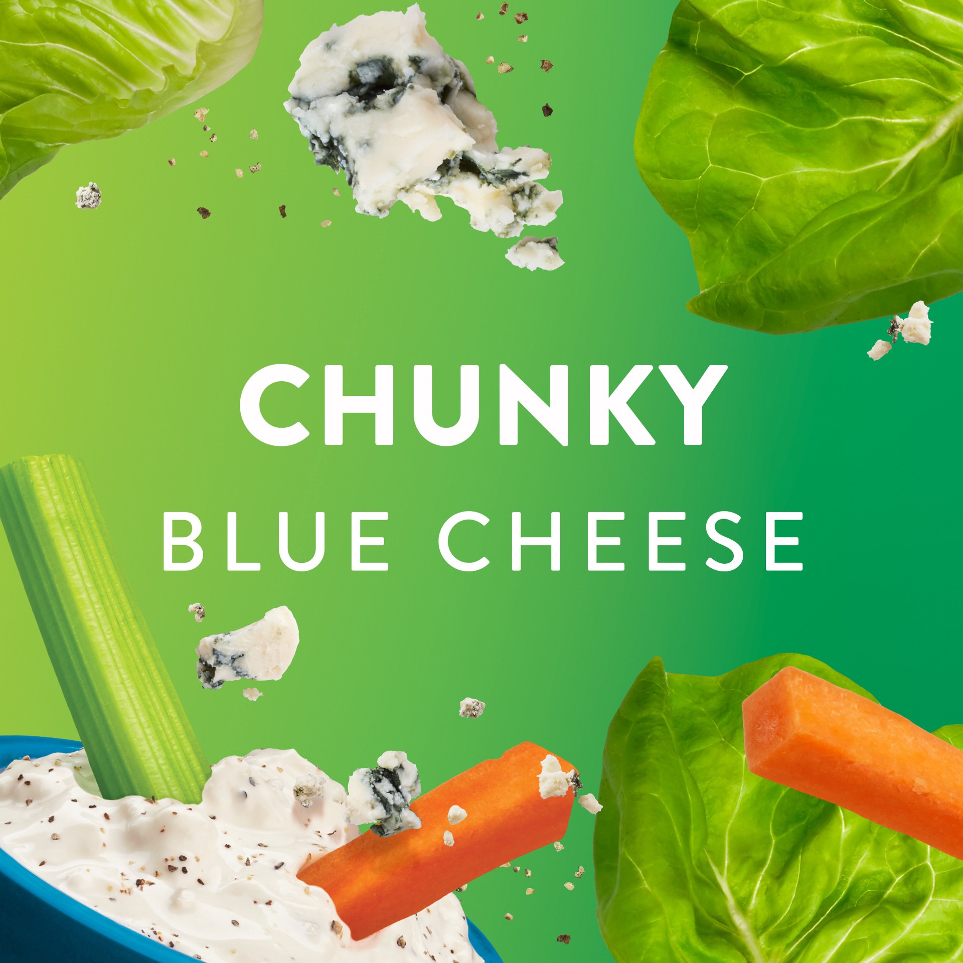 slide 2 of 5, Wish-Bone Light Chunky Blue Cheese Salad Dressing, 15 fl. oz., 15 fl oz