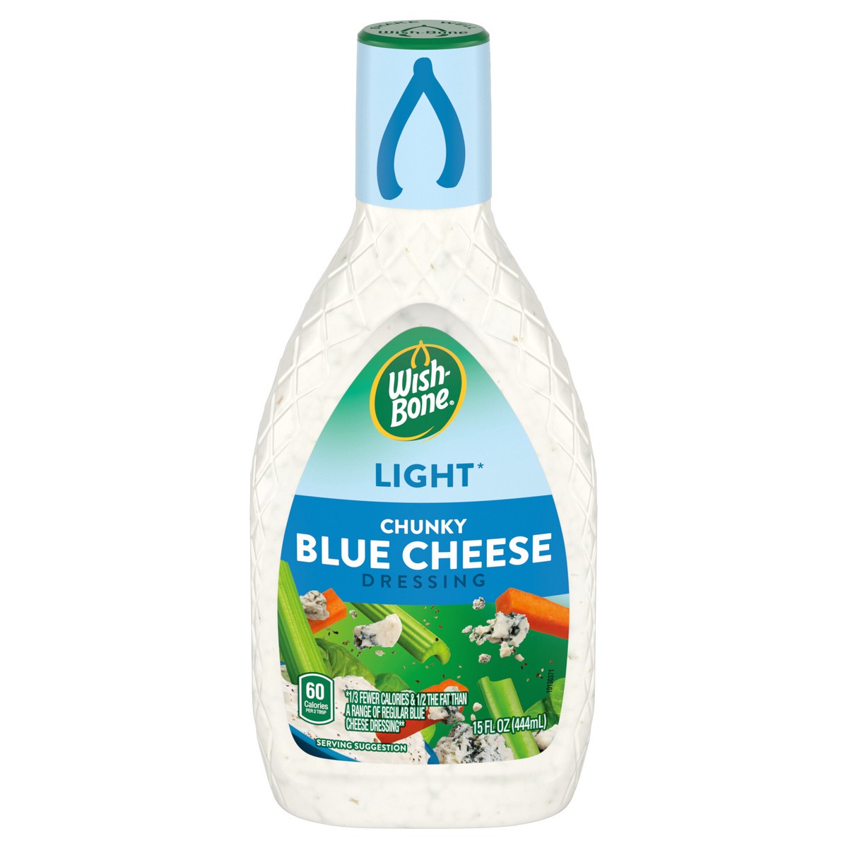 slide 1 of 5, Wish-Bone Light Chunky Blue Cheese Salad Dressing, 15 fl. oz., 15 fl oz