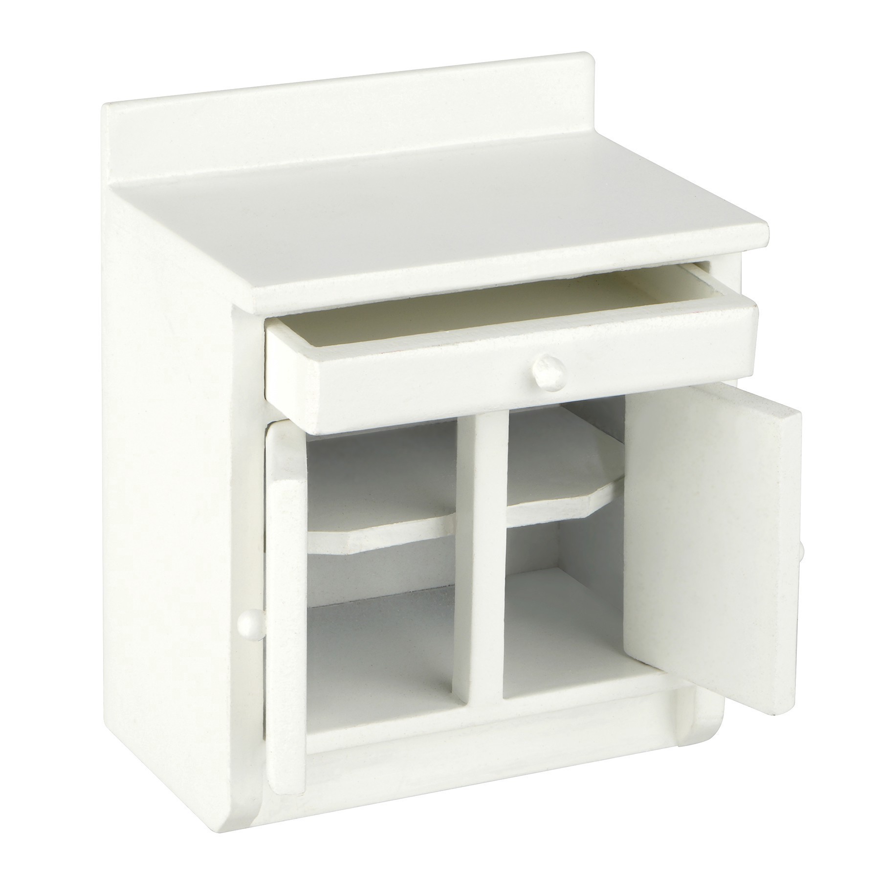 slide 2 of 2, Miniature White Kitchen Cabinet By Make Market, 1:12 scale