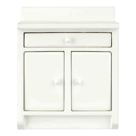 slide 1 of 2, Miniature White Kitchen Cabinet By Make Market, 1:12 scale