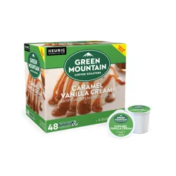 Green Mountain Coffee Roasters Caramel Vanilla Cream Coffee Value Pack 48 - 0.33 oz K-Cup Pods