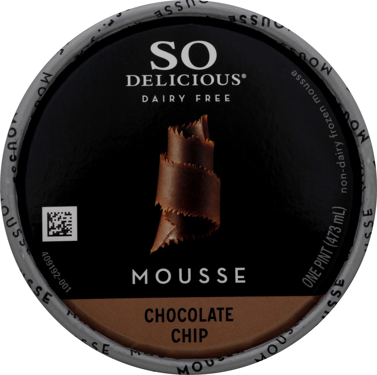 slide 8 of 11, So Delicious Dairy Free Coconut Milk Frozen Mousse, Chocolate Chip, Vegan, Non-GMO Project Verified, 1 Pint, 16 fl oz