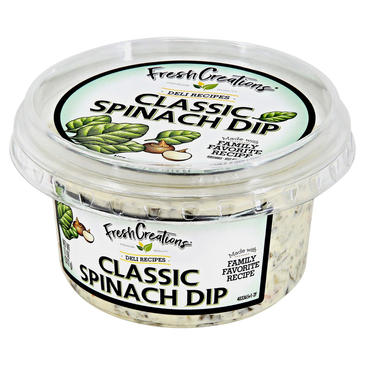 slide 3 of 11, Fresh Creations Classic Spinach Dip, 11 oz