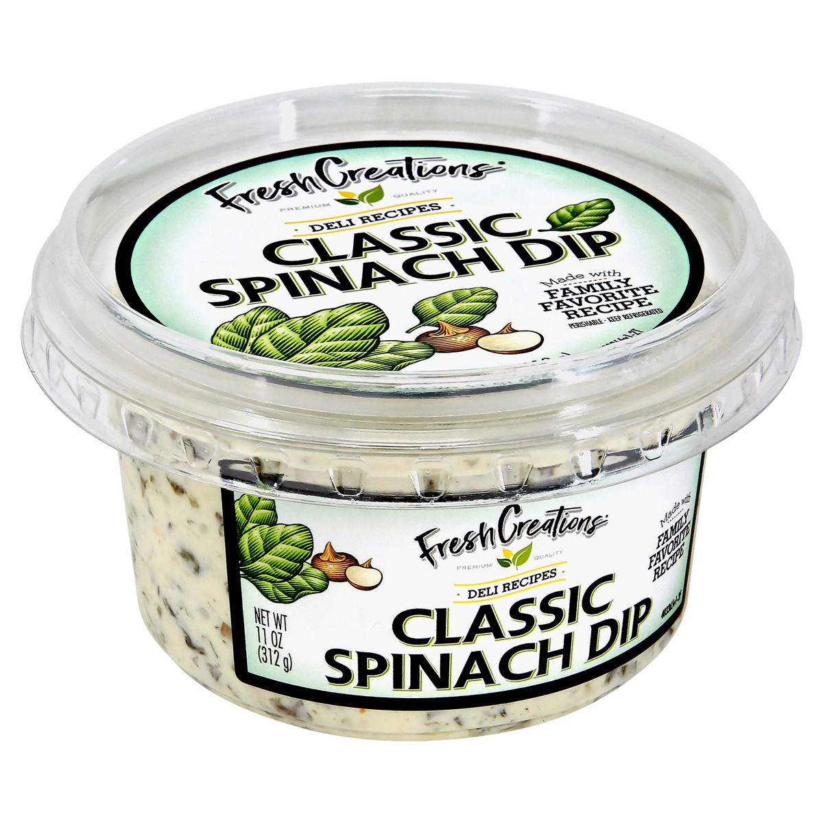 slide 9 of 12, Fresh Creations Classic Spinach Dip, 11 oz