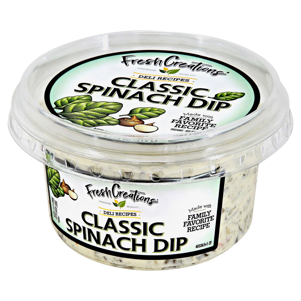 slide 3 of 12, Fresh Creations Classic Spinach Dip, 11 oz