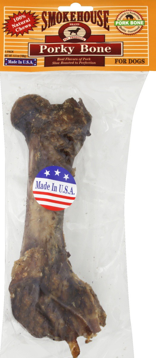 slide 2 of 2, Smokehouse Smoke House Meaty Pork Dog Bones, 1 ct