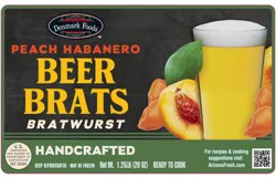Denmark Foods™ Peach Habanero Beer Bratwurst, 20 oz