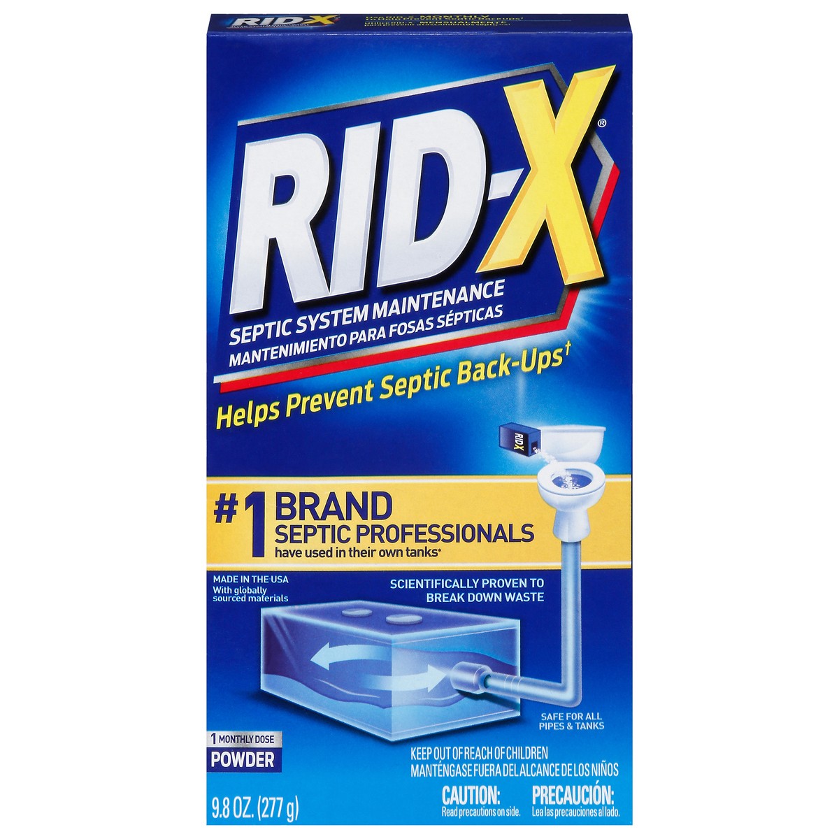 slide 1 of 9, RID-X Powder Septic System Maintenance 9.8 oz, 9.80 oz