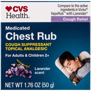 slide 1 of 1, CVS Health Medicated Chest Rub, Lavender, 1.76 Oz, 1.76 oz