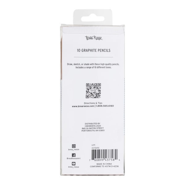 slide 8 of 8, Brea Reese Graphite Pencils, Gray, Pack Of 10 Pencils, 10 ct