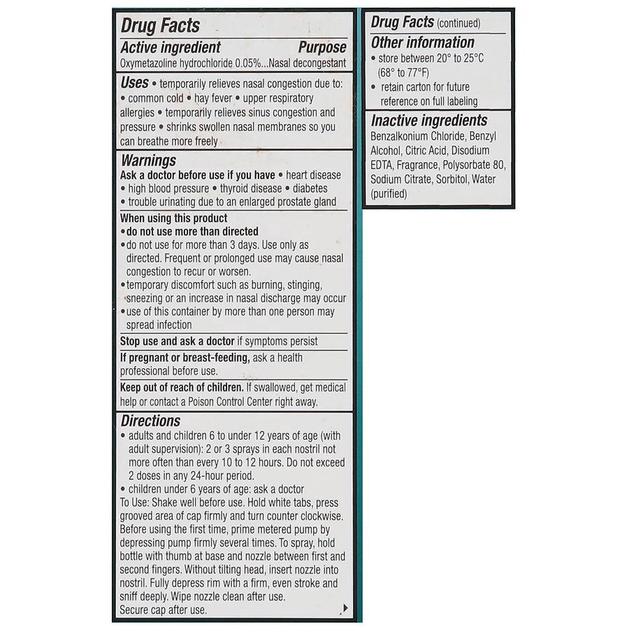 slide 4 of 4, Walgreens 12 Hour Severe Sinus Relief Mist, 0.5 fl oz