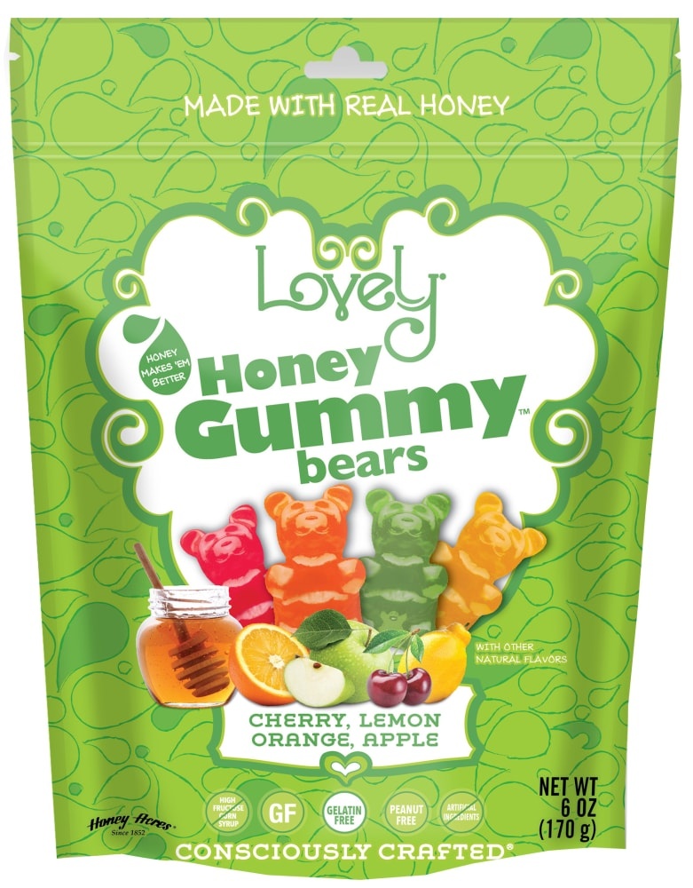 slide 1 of 1, Lovely Candy Company Honey Gummy Bears, 6 oz