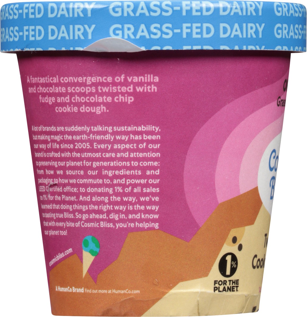 slide 3 of 14, Cosmic Bliss Organic Twisted Cookie Dough Ice Cream 14 fl oz, 14 fl oz
