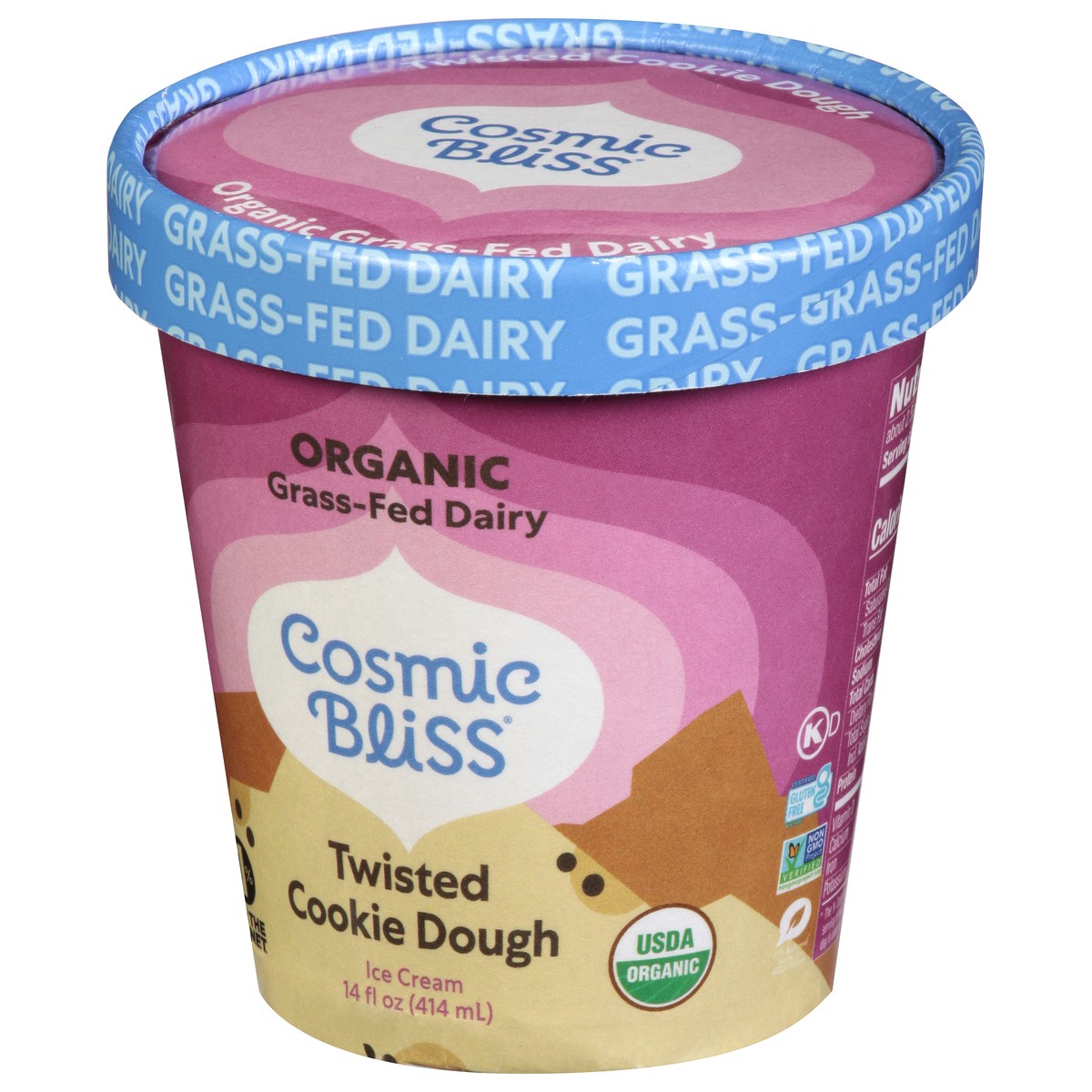 slide 6 of 14, Cosmic Bliss Organic Twisted Cookie Dough Ice Cream 14 fl oz, 14 fl oz