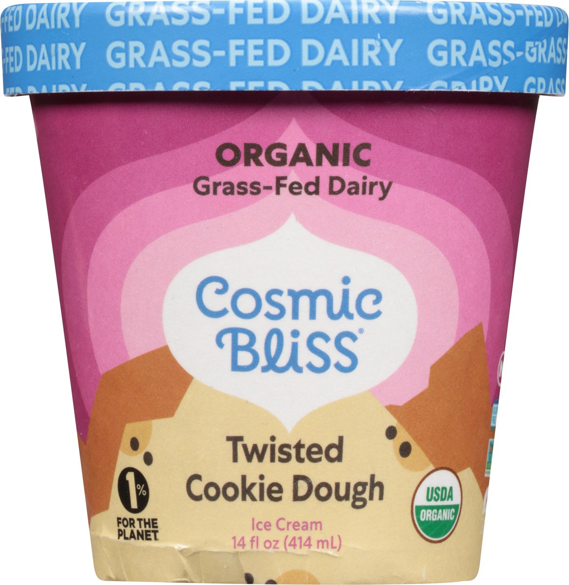slide 7 of 14, Cosmic Bliss Organic Twisted Cookie Dough Ice Cream 14 fl oz, 14 fl oz