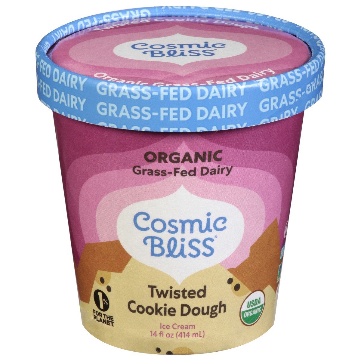 slide 9 of 14, Cosmic Bliss Organic Twisted Cookie Dough Ice Cream 14 fl oz, 14 fl oz